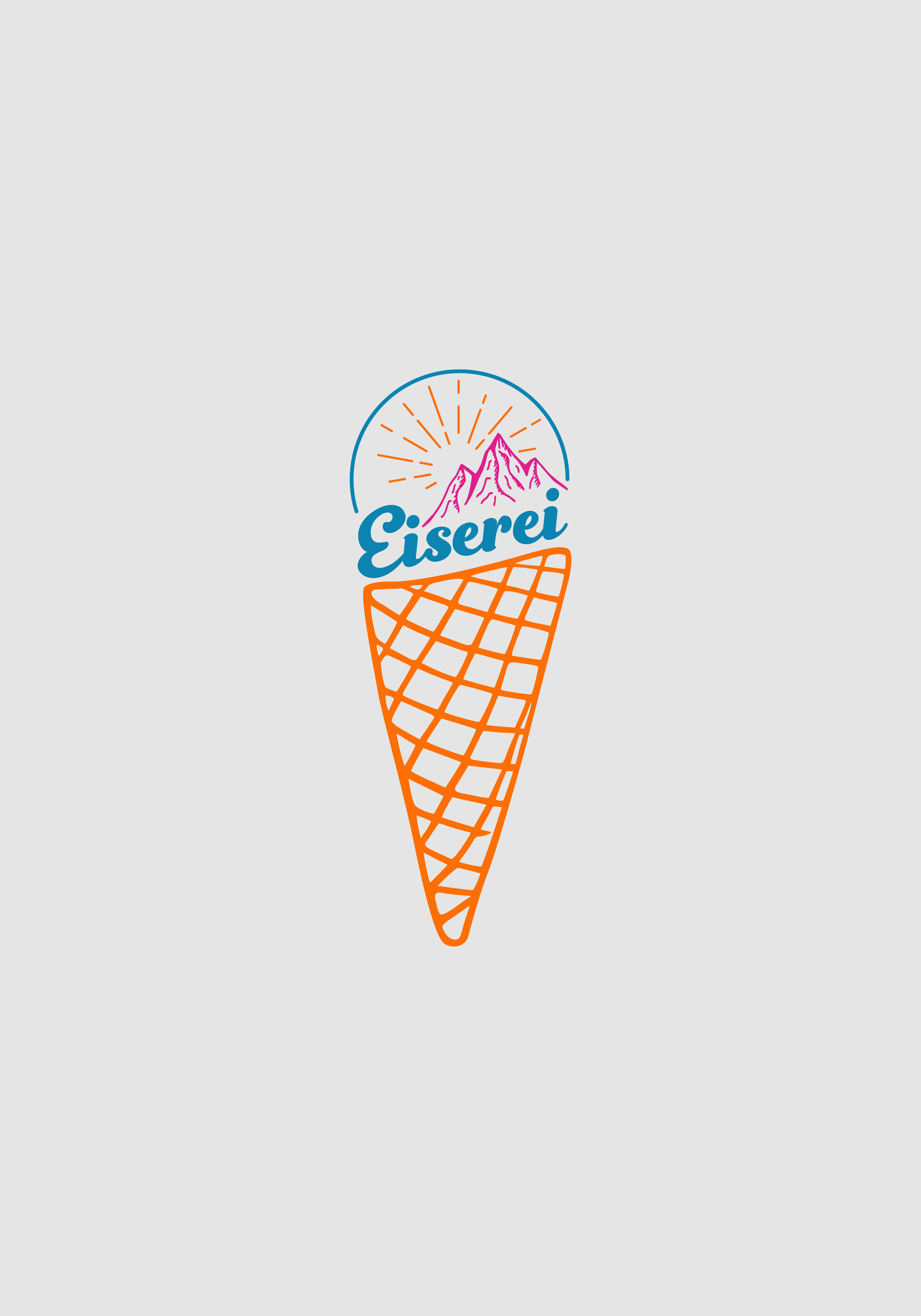 Das Logo der Firma die Eiserei, das durch Grafikdesign entstand