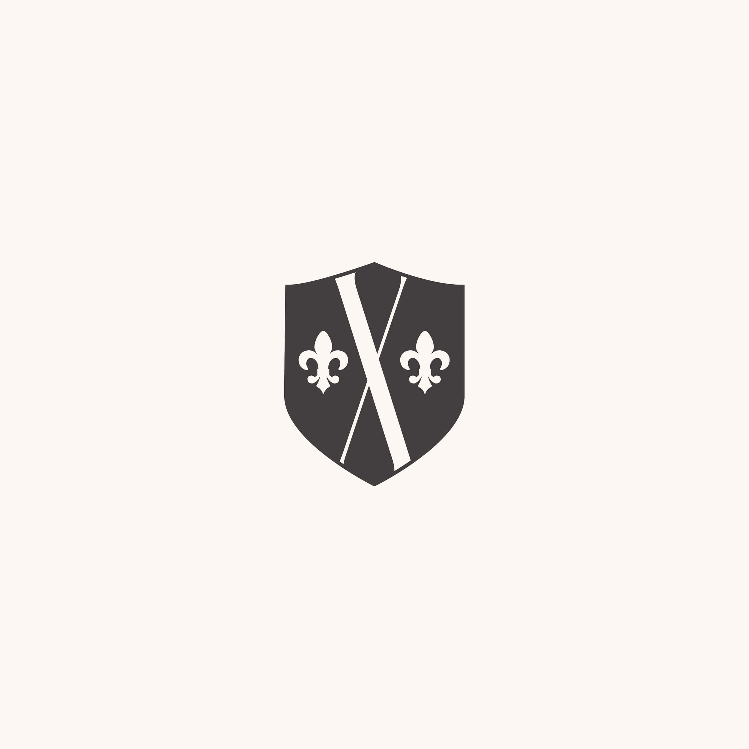 Das Wappen von RueX Values in Braun