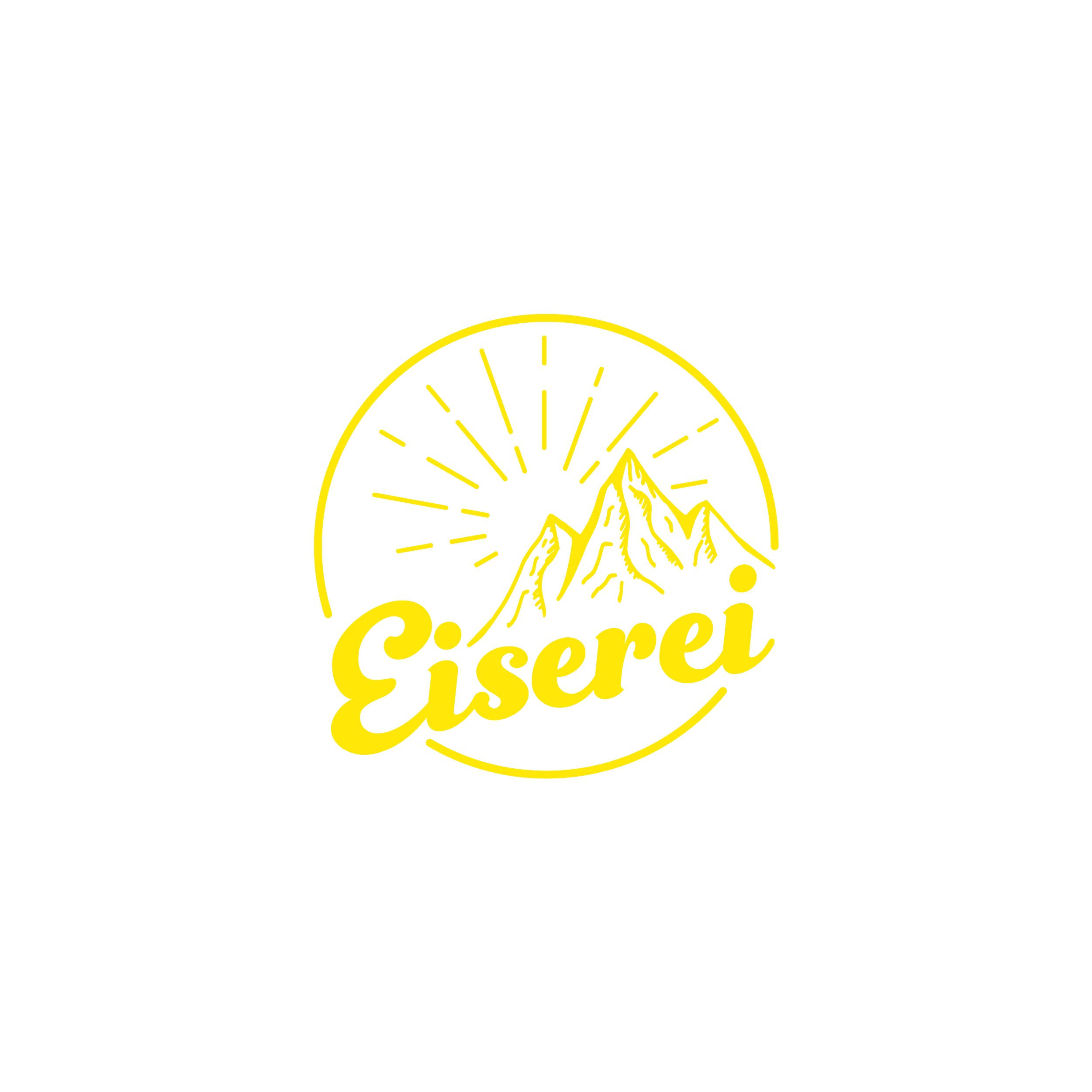 Icons für die verschiedenen Eissorten der Eiserei Das einfarbige Brandicon der Eiserei, animiert in wechselnden Farben, zur jeweiligen Eissorte.