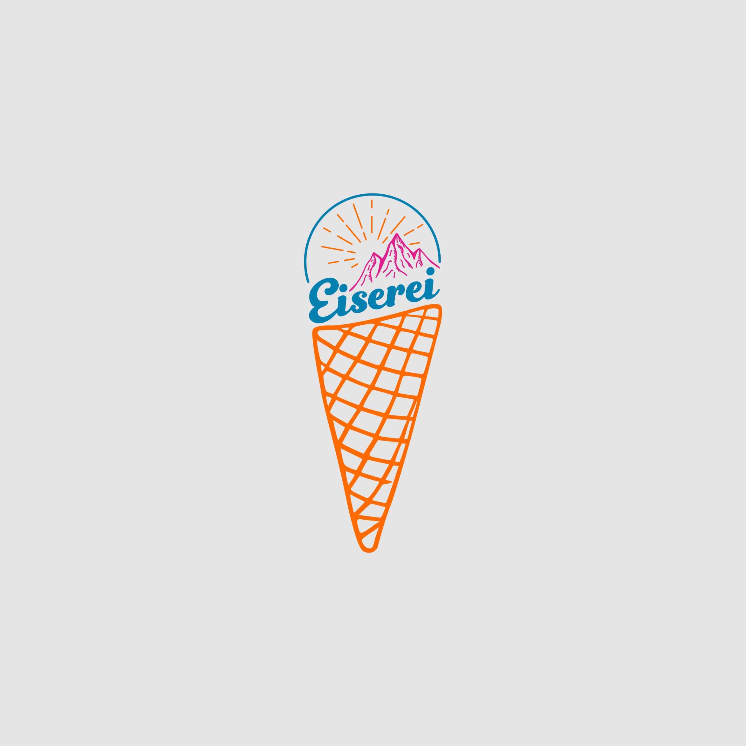 Das Logo der Firma die Eiserei, das durch Grafikdesign entstand