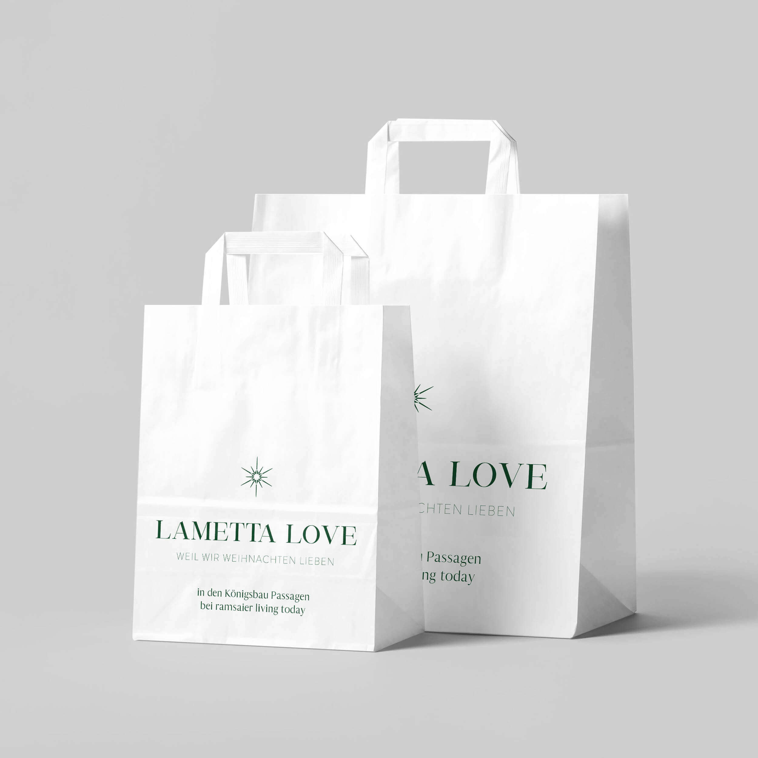 Tüten der Firma LAMETTA LOVE, die durch Mediendesign entstanden
