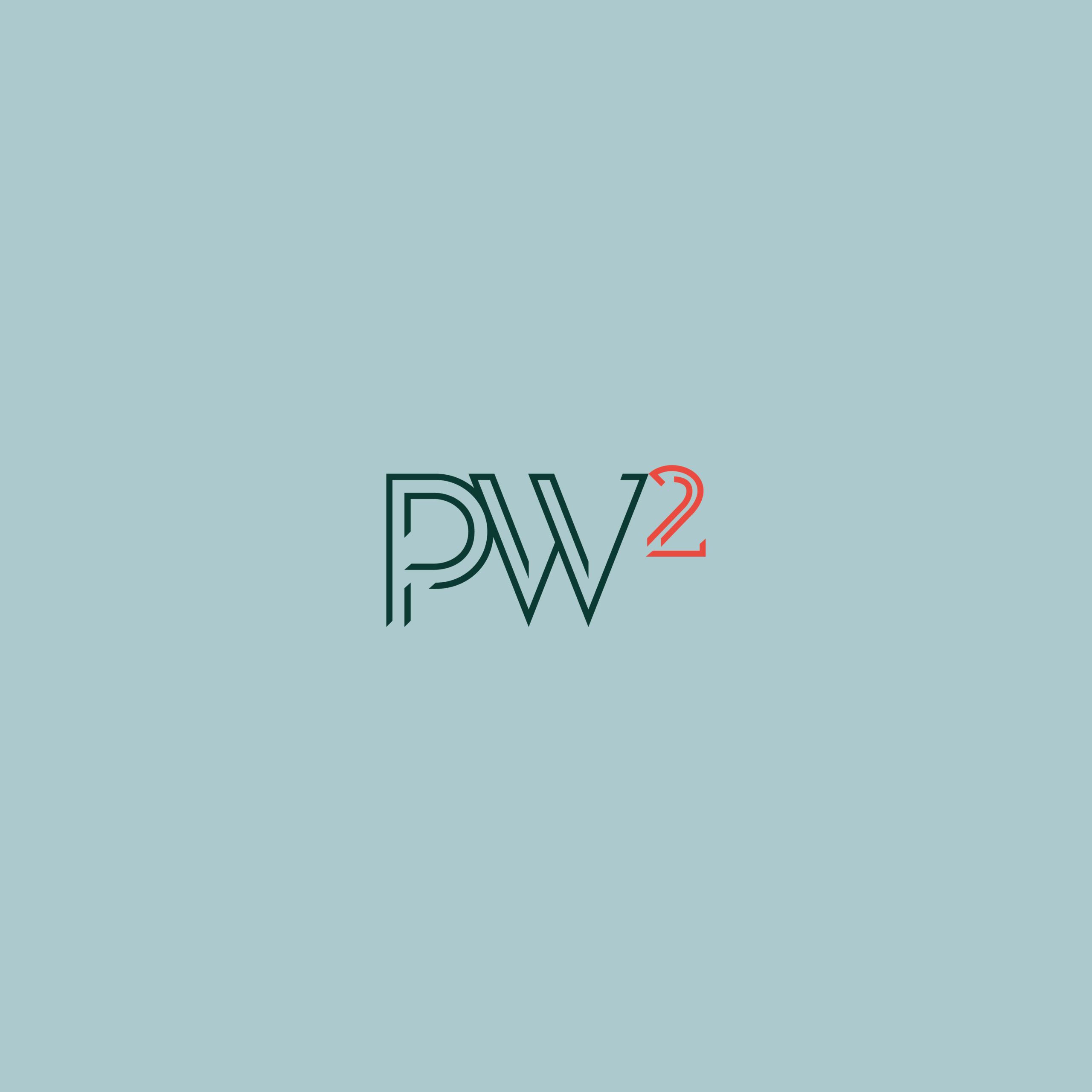 Das Brandicon von PhysioWerk², die Buchstaben PW²