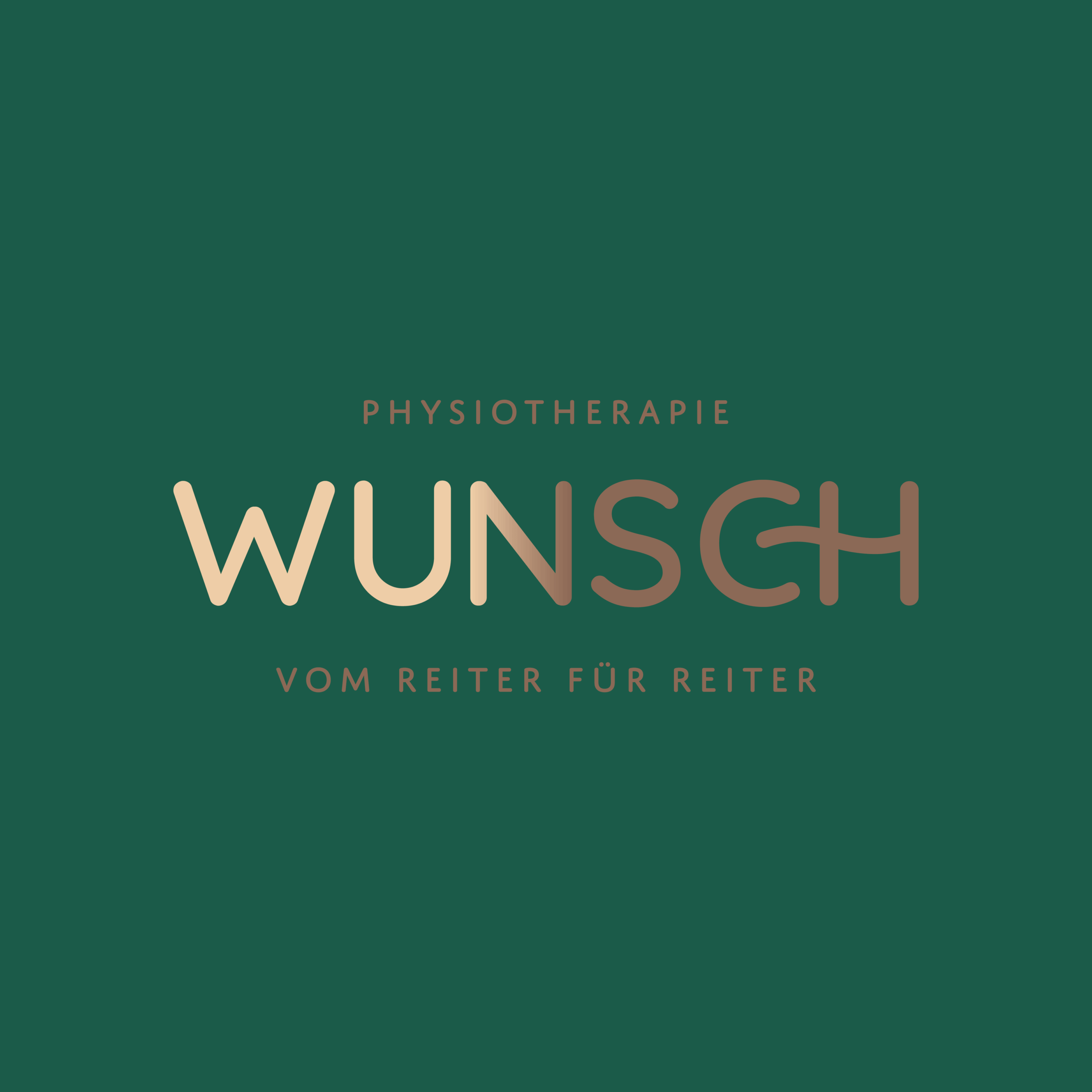 Das Sekundär Logo der Physiotherapie Wunsch, erstellt von WEITSICHT DESIGN, der Grafikdesign Agentur Stuttgart