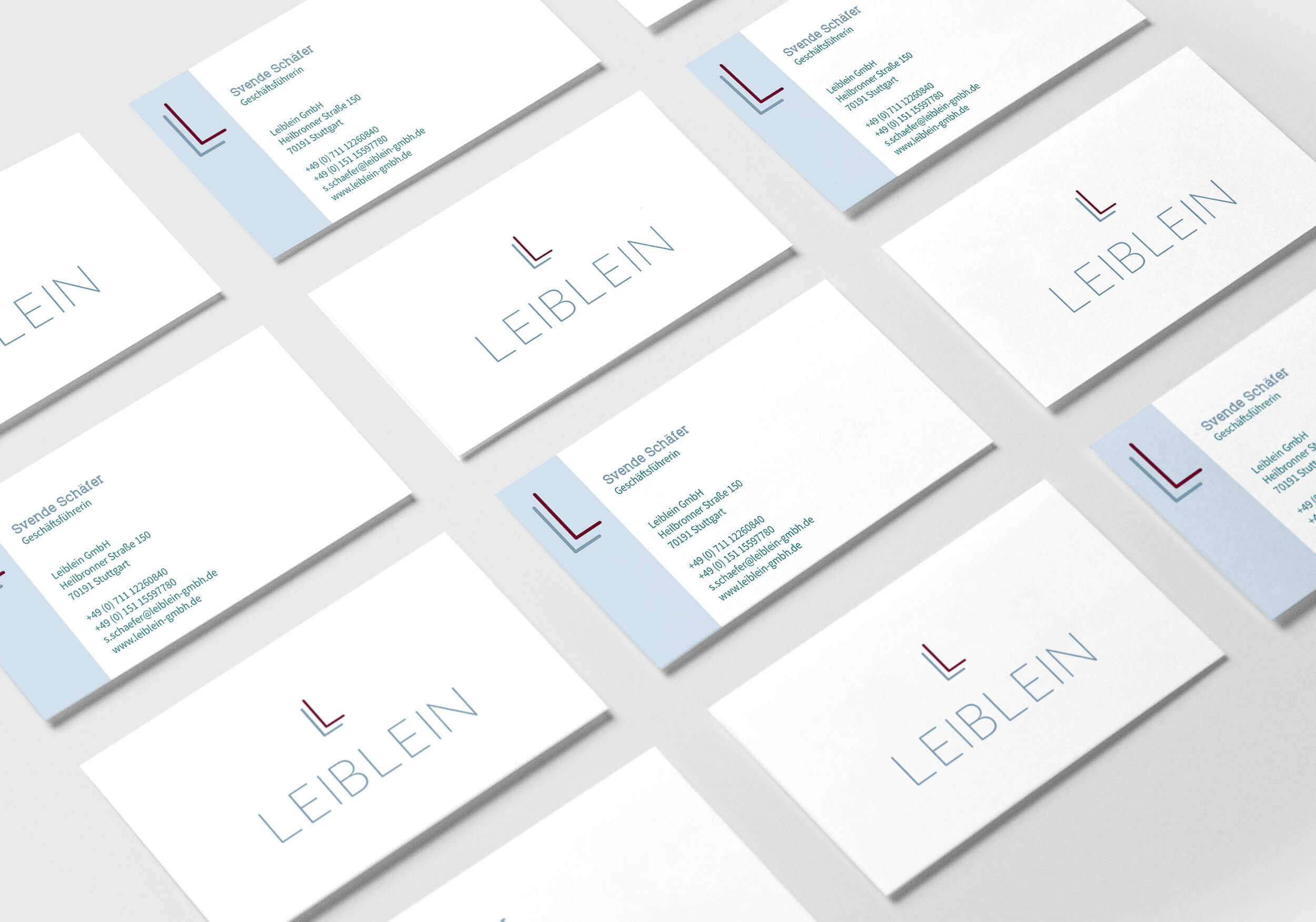 Die Visitenkarten der Leiblein GmbH